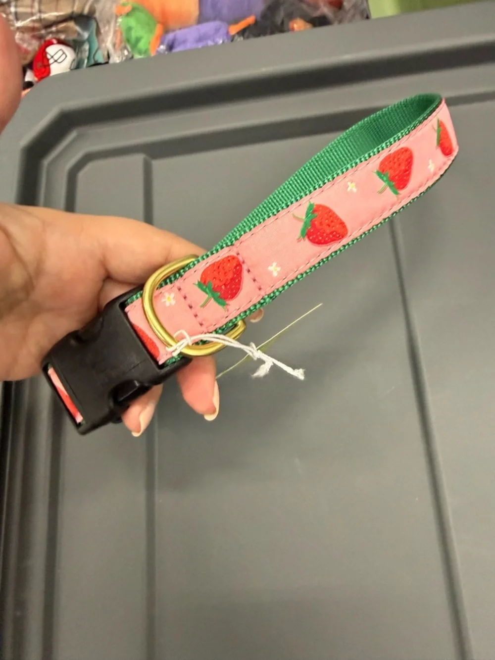 Up Country Strawberry Print Dog Collar